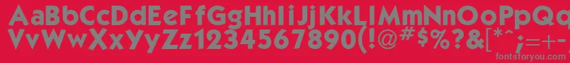 フォントKabelBdNormal – 赤い背景に灰色の文字