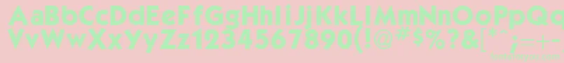 KabelBdNormal Font – Green Fonts on Pink Background