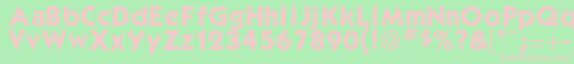 KabelBdNormal Font – Pink Fonts on Green Background