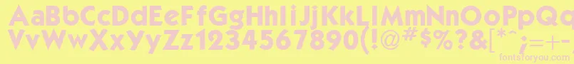 KabelBdNormal Font – Pink Fonts on Yellow Background