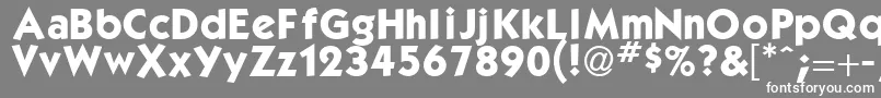 フォントKabelBdNormal – 灰色の背景に白い文字