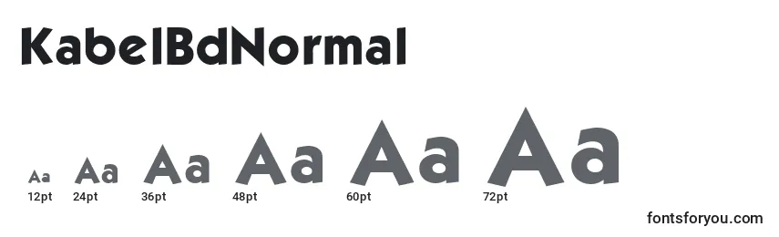 KabelBdNormal Font Sizes