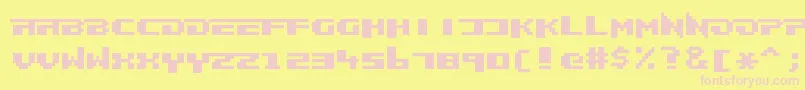 Więcej informacji o czcionce Frankieghost Czcionka Frankieghost – różowe czcionki na żółtym tle