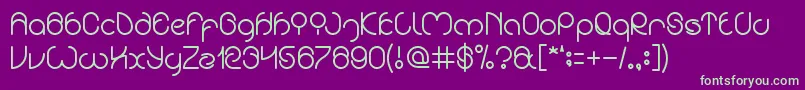 ExtraordinariCraft Font – Green Fonts on Purple Background