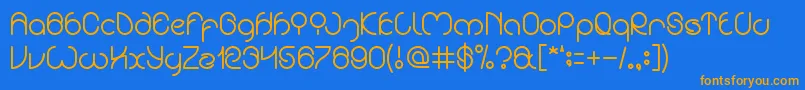 ExtraordinariCraft Font – Orange Fonts on Blue Background