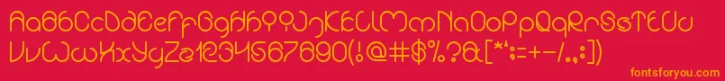 ExtraordinariCraft Font – Orange Fonts on Red Background