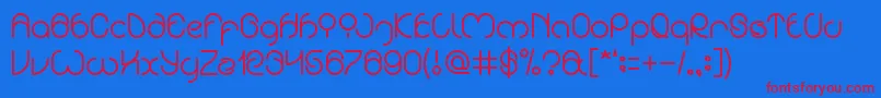 ExtraordinariCraft Font – Red Fonts on Blue Background