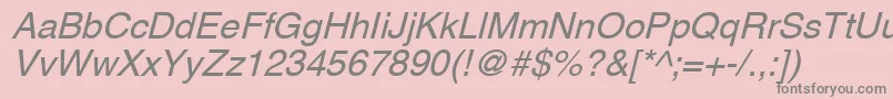 AghlvcyrillicNormalItalic Font – Gray Fonts on Pink Background