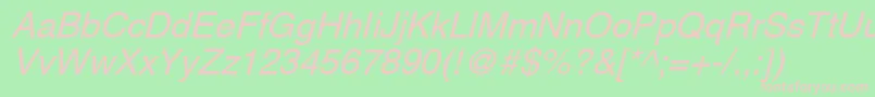 AghlvcyrillicNormalItalic Font – Pink Fonts on Green Background