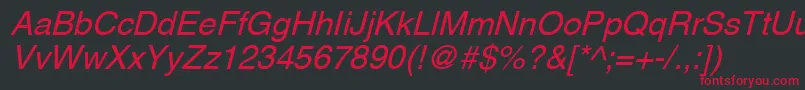 AghlvcyrillicNormalItalic Font – Red Fonts on Black Background