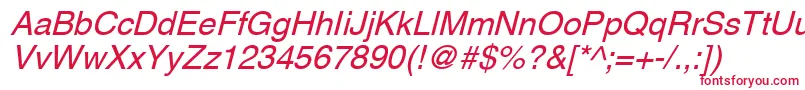 AghlvcyrillicNormalItalic Font – Red Fonts on White Background