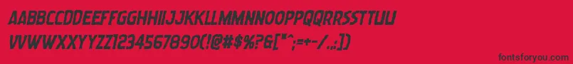 Шрифт Wormcuisineboldital – чёрные шрифты на красном фоне