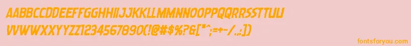 Wormcuisineboldital Font – Orange Fonts on Pink Background