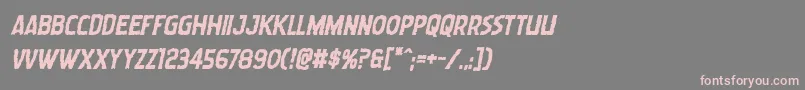 Wormcuisineboldital Font – Pink Fonts on Gray Background