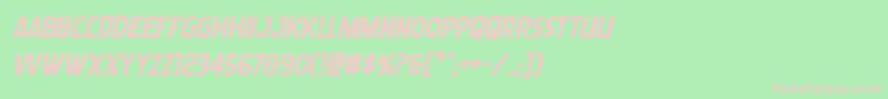 Wormcuisineboldital Font – Pink Fonts on Green Background