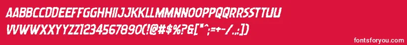 Wormcuisineboldital Font – White Fonts on Red Background