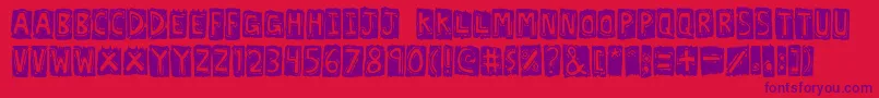 Police Lexographer – polices violettes sur fond rouge