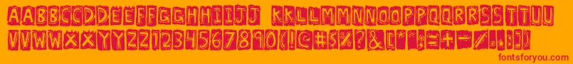 Lexographer Font – Red Fonts on Orange Background
