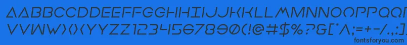 Earthorbitersemital Font – Black Fonts on Blue Background