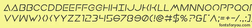 Earthorbitersemital Font – Black Fonts on Yellow Background