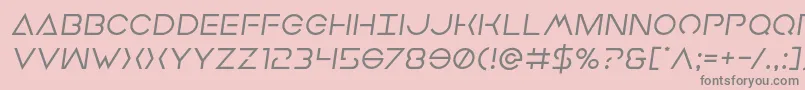 フォントEarthorbitersemital – ピンクの背景に灰色の文字