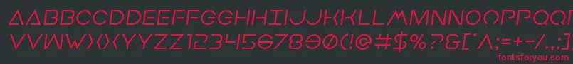 Earthorbitersemital Font – Red Fonts on Black Background