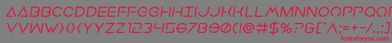 Earthorbitersemital Font – Red Fonts on Gray Background