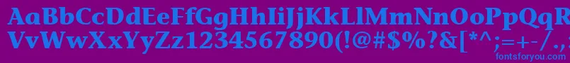 MesouranCasualBlackSsiBold Font – Blue Fonts on Purple Background