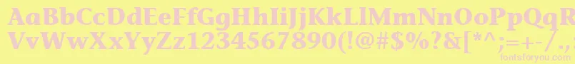 MesouranCasualBlackSsiBold Font – Pink Fonts on Yellow Background