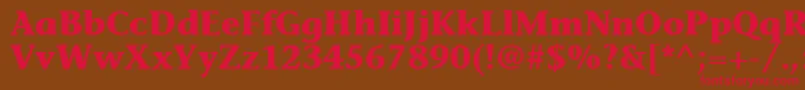 MesouranCasualBlackSsiBold Font – Red Fonts on Brown Background