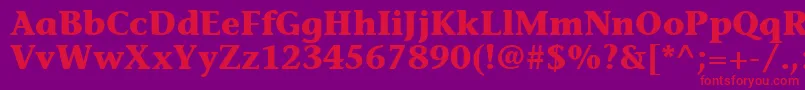 MesouranCasualBlackSsiBold Font – Red Fonts on Purple Background