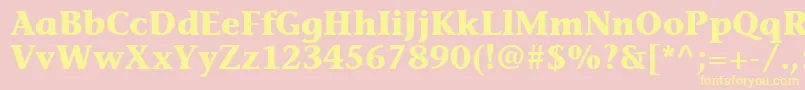 MesouranCasualBlackSsiBold Font – Yellow Fonts on Pink Background