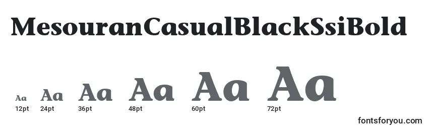 Размеры шрифта MesouranCasualBlackSsiBold