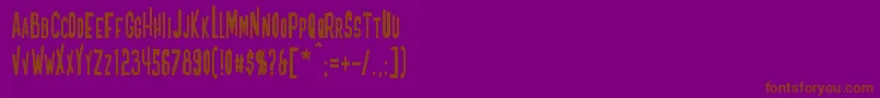 Blofeld Font – Brown Fonts on Purple Background