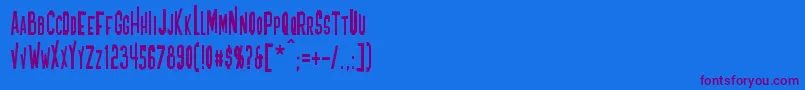 Blofeld Font – Purple Fonts on Blue Background