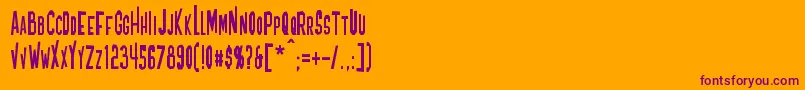 Blofeld Font – Purple Fonts on Orange Background