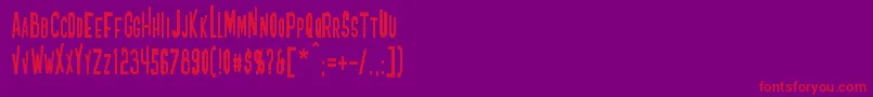Blofeld Font – Red Fonts on Purple Background