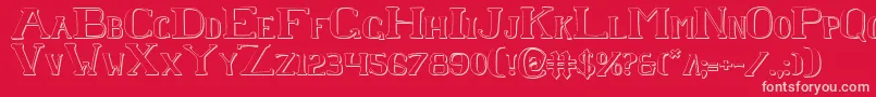 ChardinDoihleShadow Font – Pink Fonts on Red Background