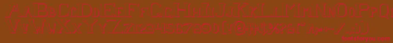 ChardinDoihleShadow Font – Red Fonts on Brown Background