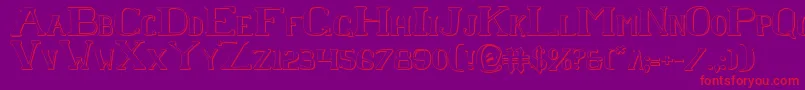 ChardinDoihleShadow Font – Red Fonts on Purple Background