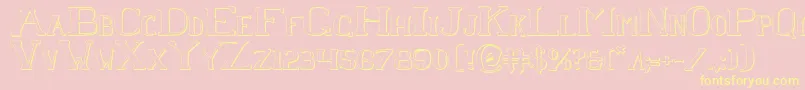 ChardinDoihleShadow Font – Yellow Fonts on Pink Background