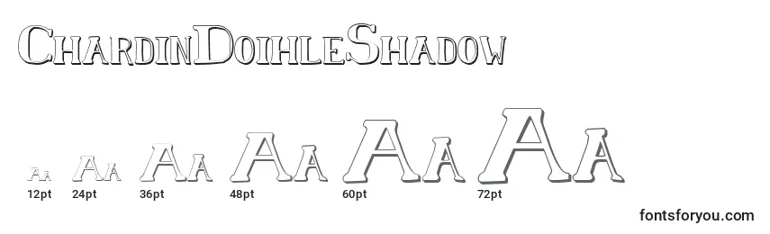 ChardinDoihleShadow Font Sizes