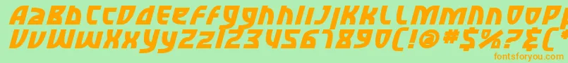 SfRetroesqueBoldItalic Font – Orange Fonts on Green Background