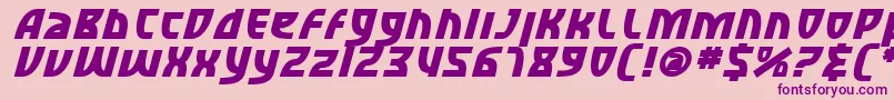 SfRetroesqueBoldItalic Font – Purple Fonts on Pink Background