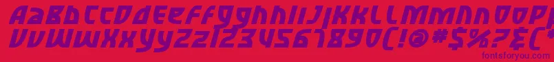 SfRetroesqueBoldItalic Font – Purple Fonts on Red Background