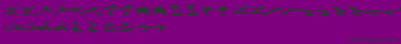 フォントCamouflage – 紫の背景に黒い文字