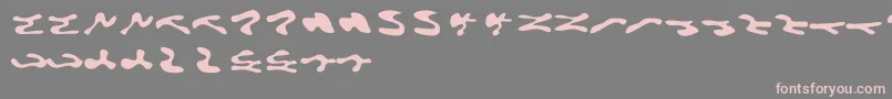 Camouflage Font – Pink Fonts on Gray Background