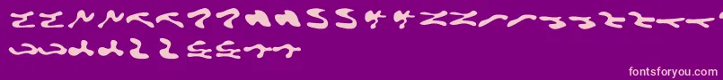 Camouflage Font – Pink Fonts on Purple Background