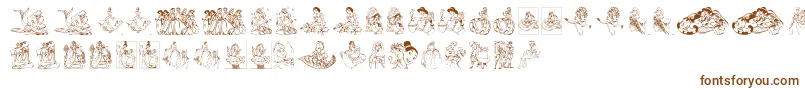 フォントPrinces – 茶色のフォント