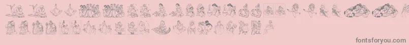 Princes Font – Gray Fonts on Pink Background